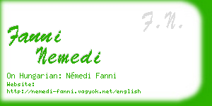 fanni nemedi business card